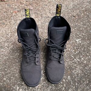 Dr. Martens Cairo Black Canvas Boots – Men’s Size 10 / Women’s 11 – Lightweight